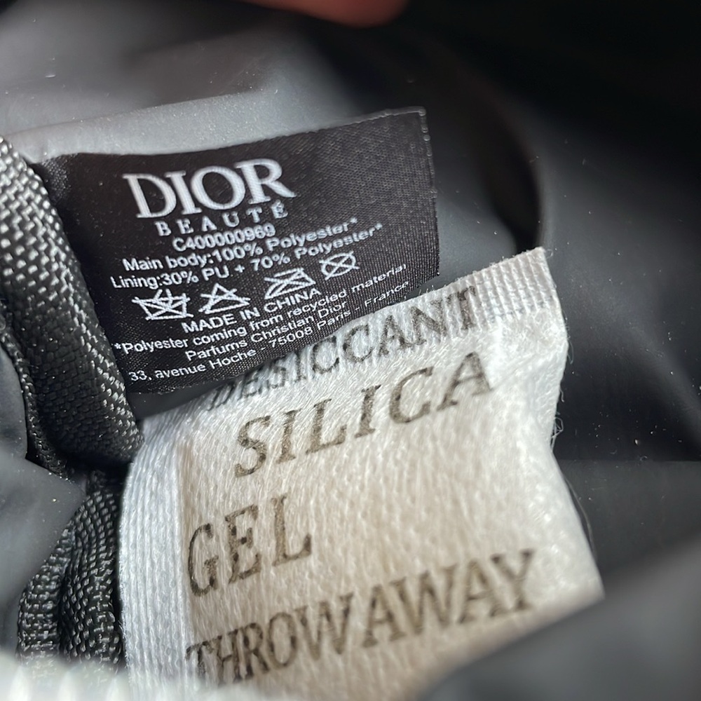 Dior black canvas cosmetics pouch with box - Picture 8 of 17